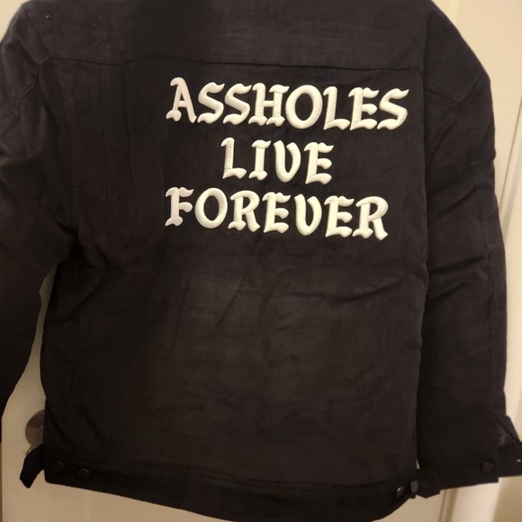 A*shole Live Forever Denim Jacket - Picture 2 of 4